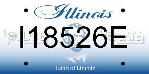 I18526E Illinois License Plate