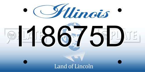 I18675D Illinois License Plate