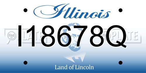 I18678Q Illinois License Plate