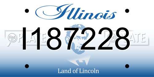 I187228 Illinois License Plate