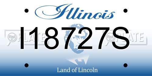I18727S Illinois License Plate