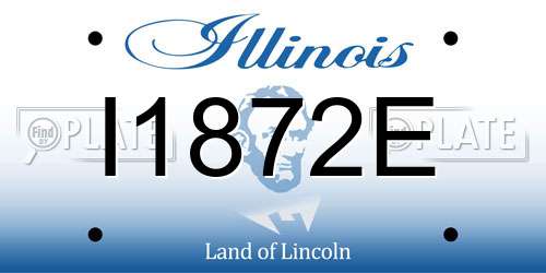I1872E Illinois License Plate