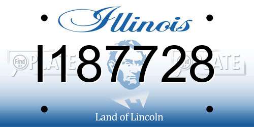 I187728 Illinois License Plate