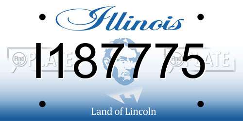 I187775 Illinois License Plate