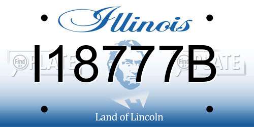 I18777B Illinois License Plate