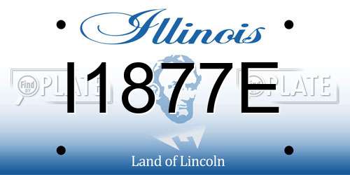 I1877E Illinois License Plate