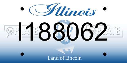 I188062 Illinois License Plate