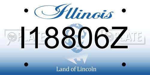 I18806Z Illinois License Plate