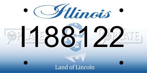 I188122 Illinois License Plate