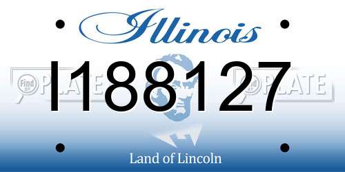 I188127 Illinois License Plate