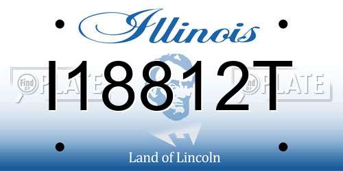 I18812T Illinois License Plate
