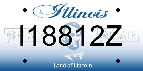 I18812Z Illinois License Plate