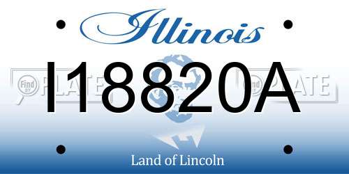 I18820A Illinois License Plate