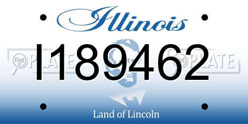 I189462 Illinois License Plate