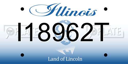 I18962T Illinois License Plate