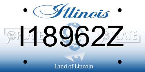 I18962Z Illinois License Plate