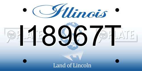 I18967T Illinois License Plate
