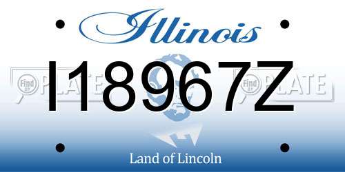 I18967Z Illinois License Plate