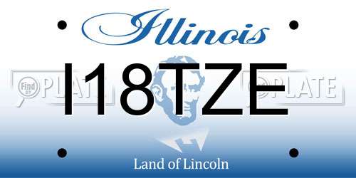 I18TZE Illinois License Plate