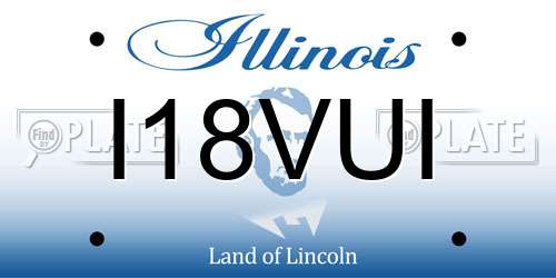 I18VUI Illinois License Plate
