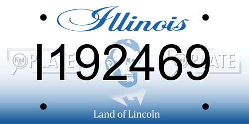I192469 Illinois License Plate