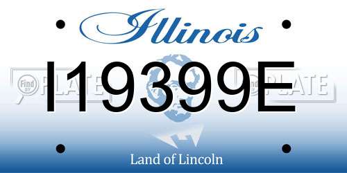 I19399E Illinois License Plate