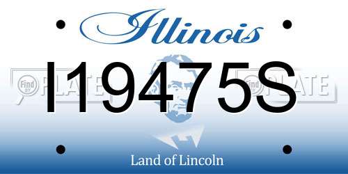I19475S Illinois License Plate