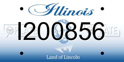 I200856 Illinois License Plate