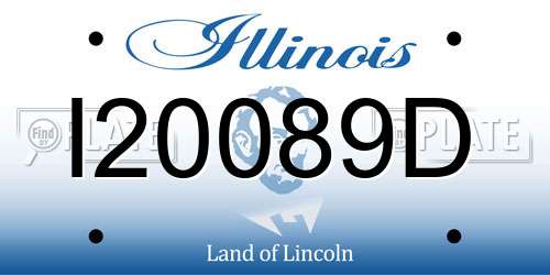 I20089D Illinois License Plate