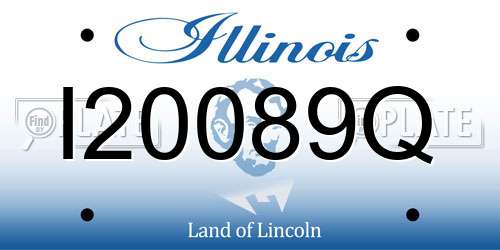 I20089Q Illinois License Plate
