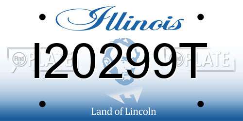 I20299T Illinois License Plate