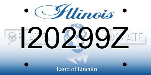 I20299Z Illinois License Plate