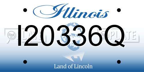 I20336Q Illinois License Plate