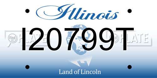 I20799T Illinois License Plate