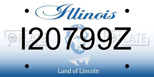 I20799Z Illinois License Plate