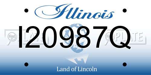 I20987Q Illinois License Plate