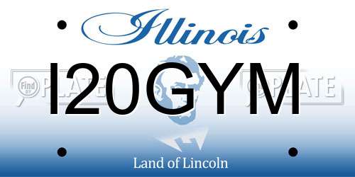 I20GYM Illinois License Plate
