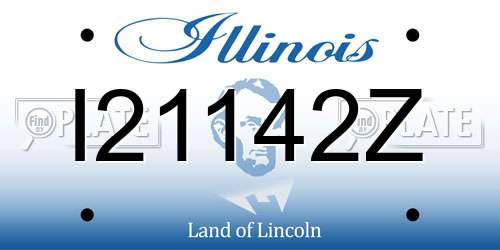 I21142Z Illinois License Plate