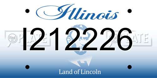 I212226 Illinois License Plate