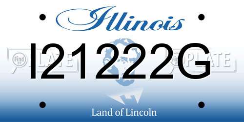 I21222G Illinois License Plate