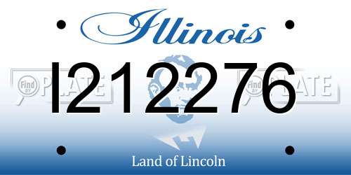 I212276 Illinois License Plate