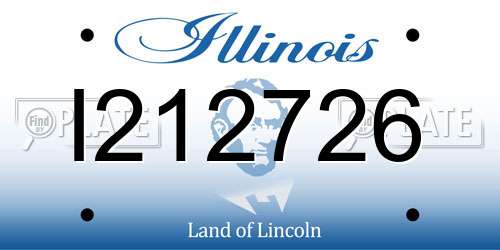 I212726 Illinois License Plate