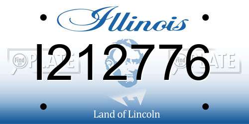 I212776 Illinois License Plate