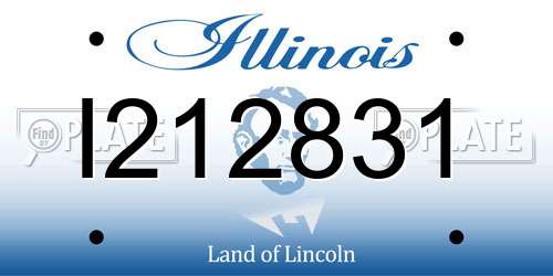 I212831 Illinois License Plate