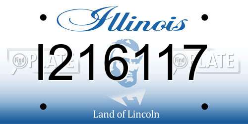 I216117 Illinois License Plate