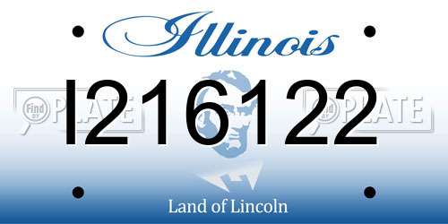 I216122 Illinois License Plate