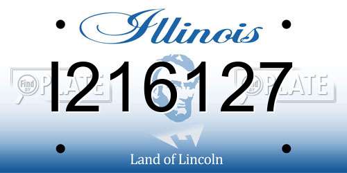 I216127 Illinois License Plate