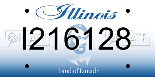 I216128 Illinois License Plate
