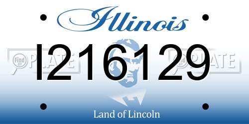 I216129 Illinois License Plate