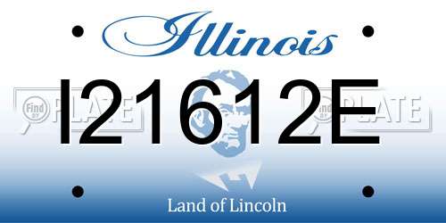 I21612E Illinois License Plate